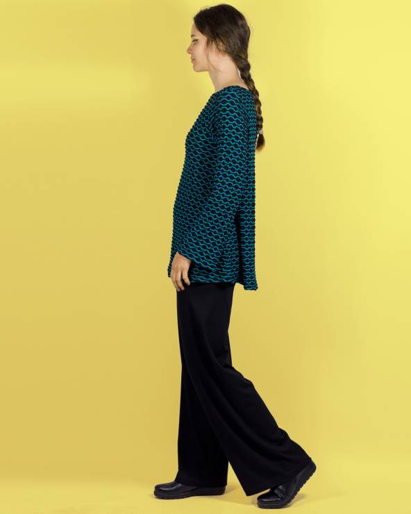 Pantalons negres amples de punt