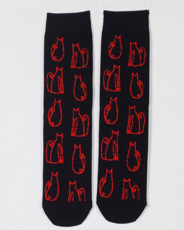 calcetines de algodón con diseño de gatos