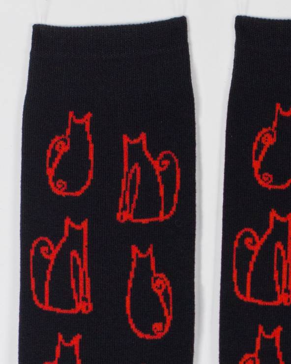 calcetines con dibujo de gatos