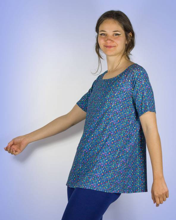 Blusa de manga corta estampada.