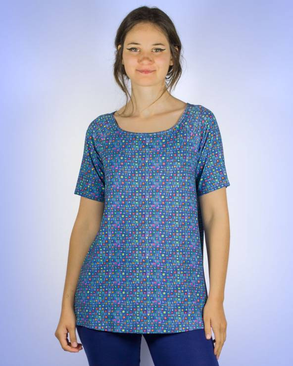 Blusa de manga corta estampada.