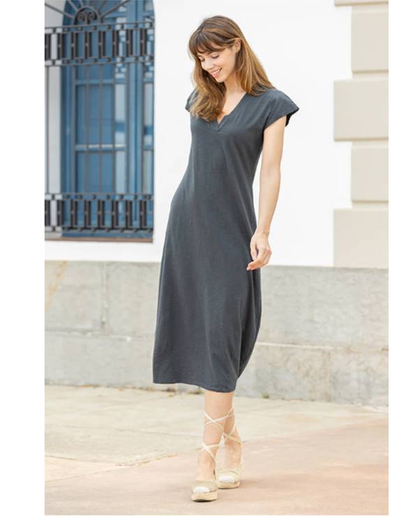 Vestit gris de cotó