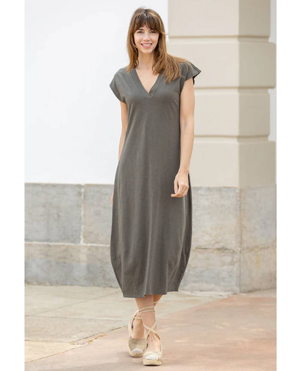 vestido midi de punto