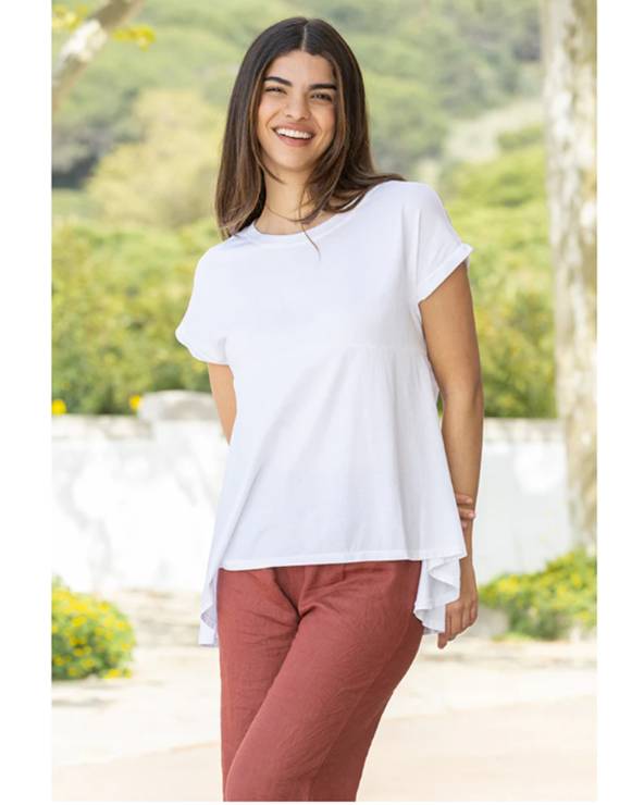 Camiseta blanca de algodón