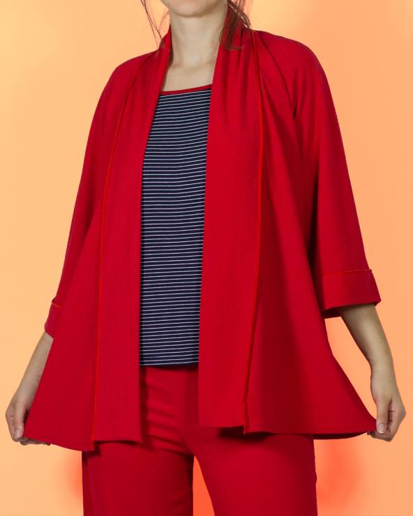 kimono rojo  de vestir