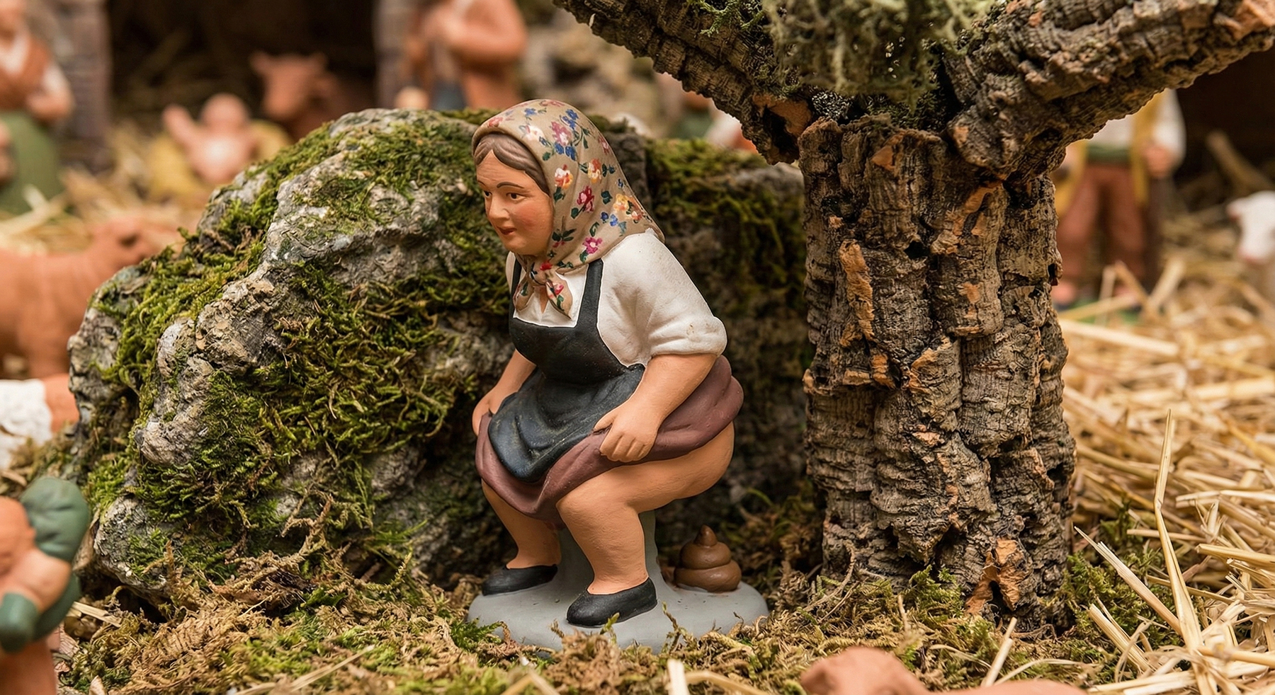 Caganera del pessebre navideño